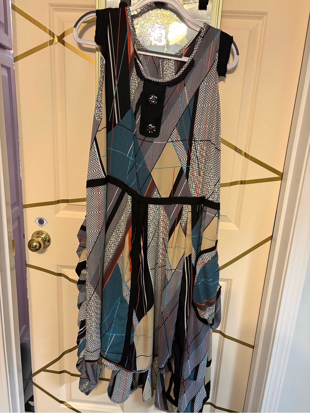 Tina Givens home sewn strange dress Large XL